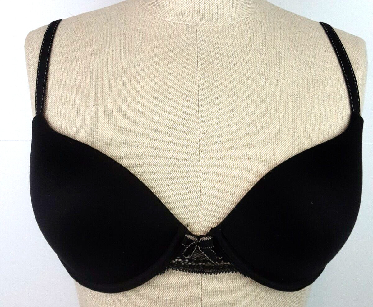Maidenform 09441 Comfort Devotion Black Nylon Underwire Bra Size 32 B (2)
