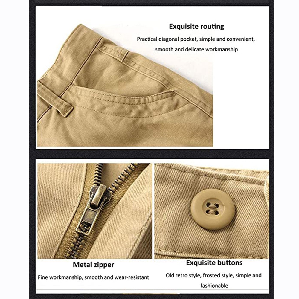 6 POCKETS Men’s Stylish Cargo Pants Tactical Trousers Casual Comfort Fit