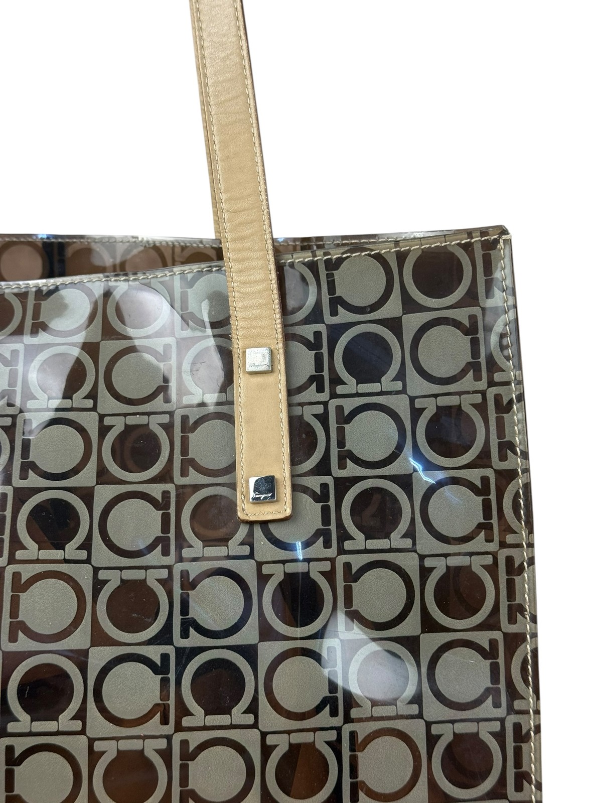 Size OS – Salvatore Ferragamo Gancini Vinyl Tote/Hand Bag / Pre-Owned