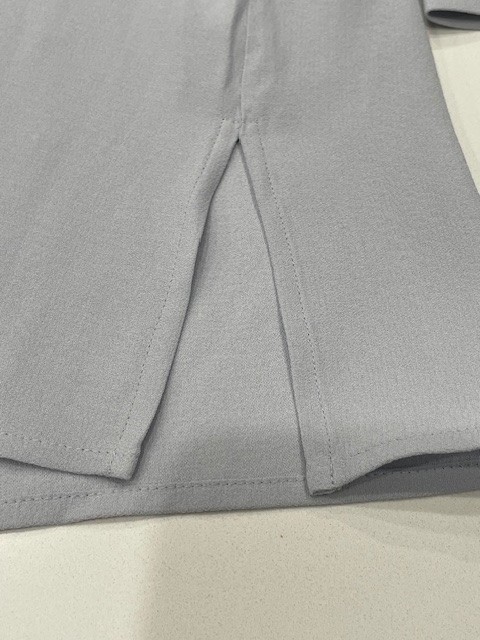 NWT! Eileen Fisher $278 1X ‘India Sky’ Lt Blue/Gray 100% Silk Shirt Machine Wash