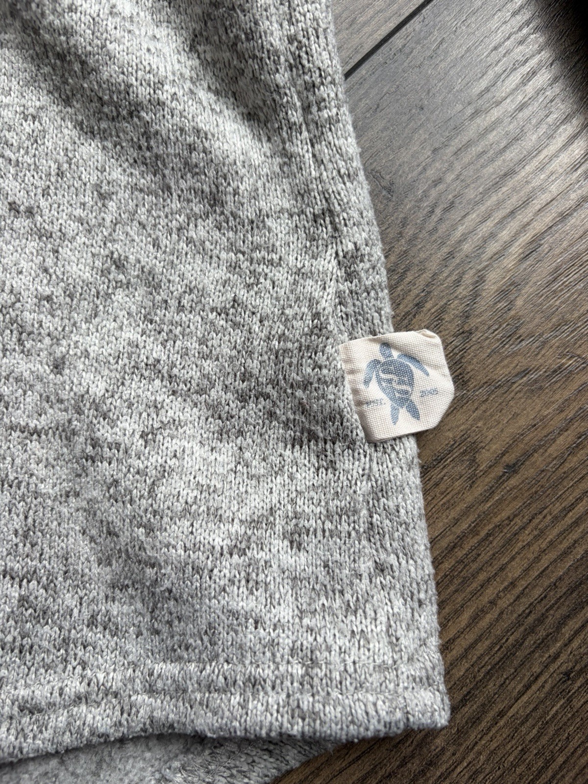 Simply Southern Women’s Heather Grey Quarter-Snap Knit Pullover Sweater Size L