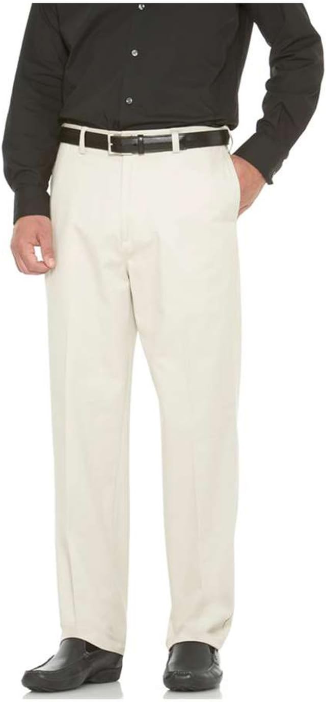 Mens Chino Pants Expandable Waist Performance Stretch Wrinkle Resistant Slacks