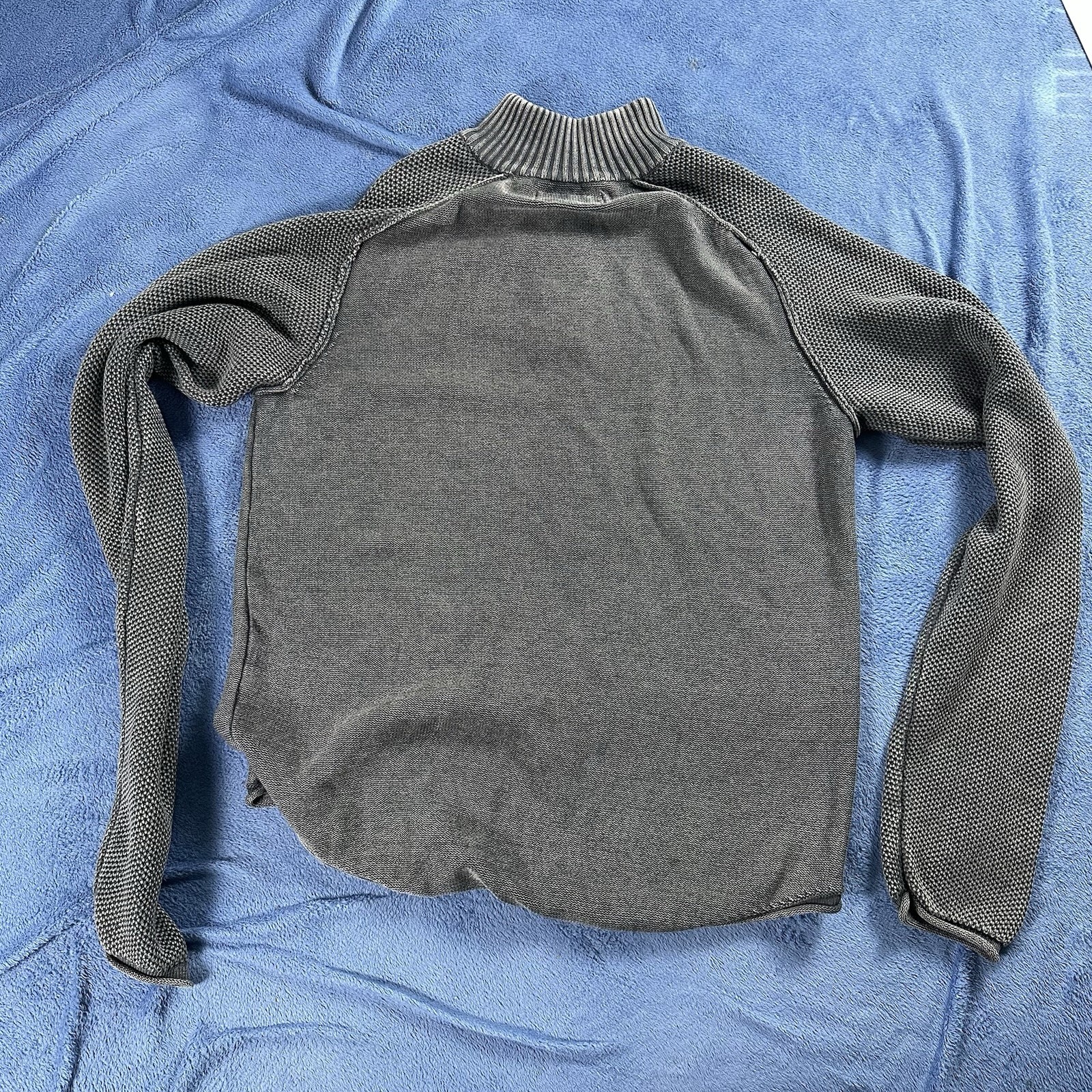 BKE Henley Pullover Sweater Mens Extra Large XL Gray Athletic Fit Button
