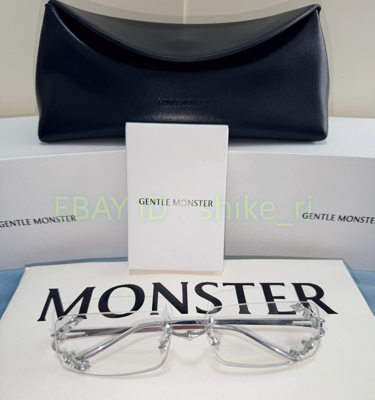 GentleMonster Sunglasses Bold Collection – Mosh 02 Silver Frame Clear Lenses