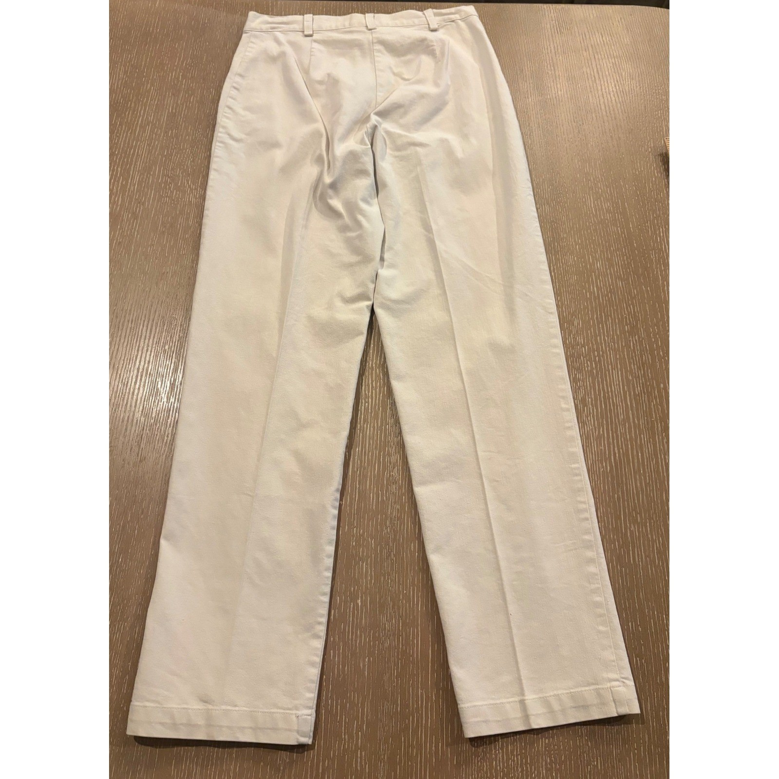 Christopher & Banks Women’s Cream Pants Size 6 Straight Leg Cotton Blend Classic