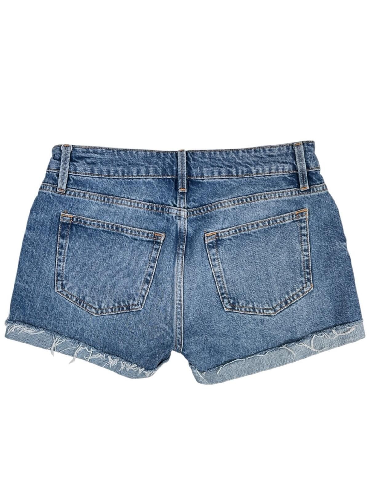 Frame Denim Le Grand Garcon High Waist Denim Shorts size 25 in Medium Wash