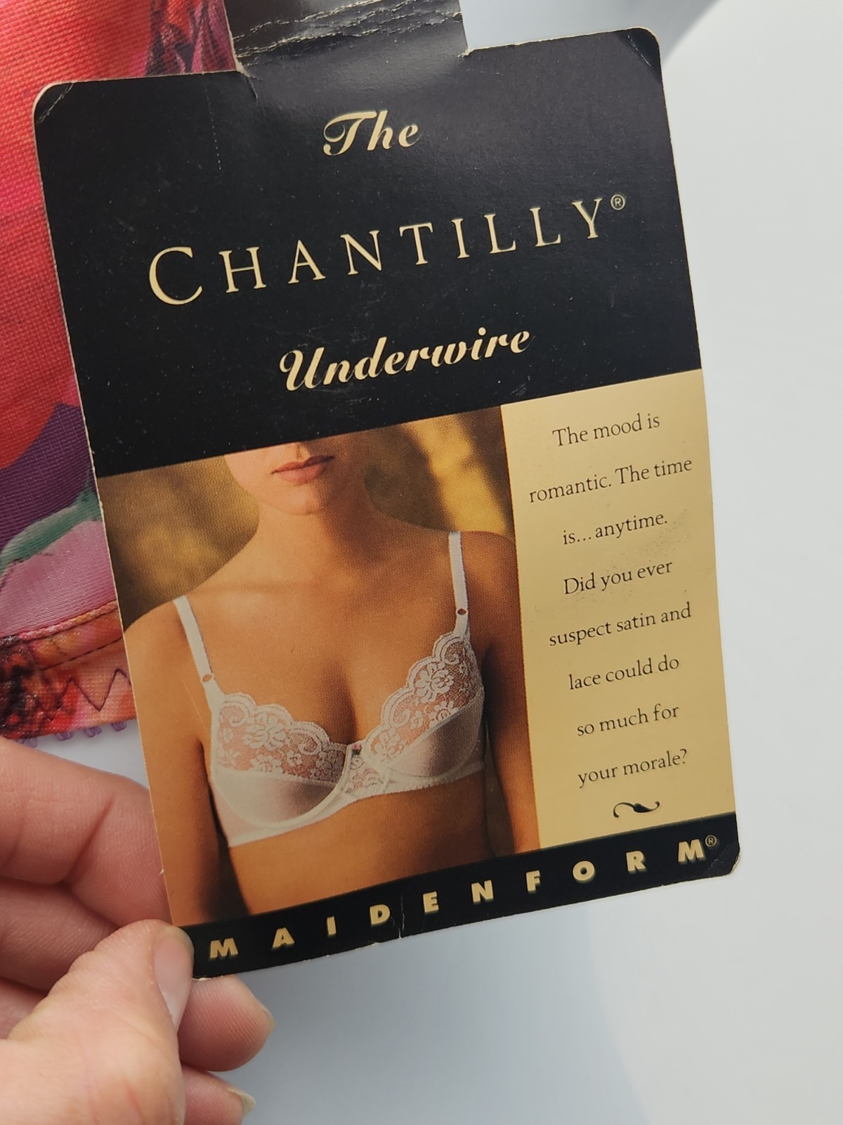 Vintage Maidenform Chantilly Underwire Lace Purple Floral Unpadded Bra 34C NEW