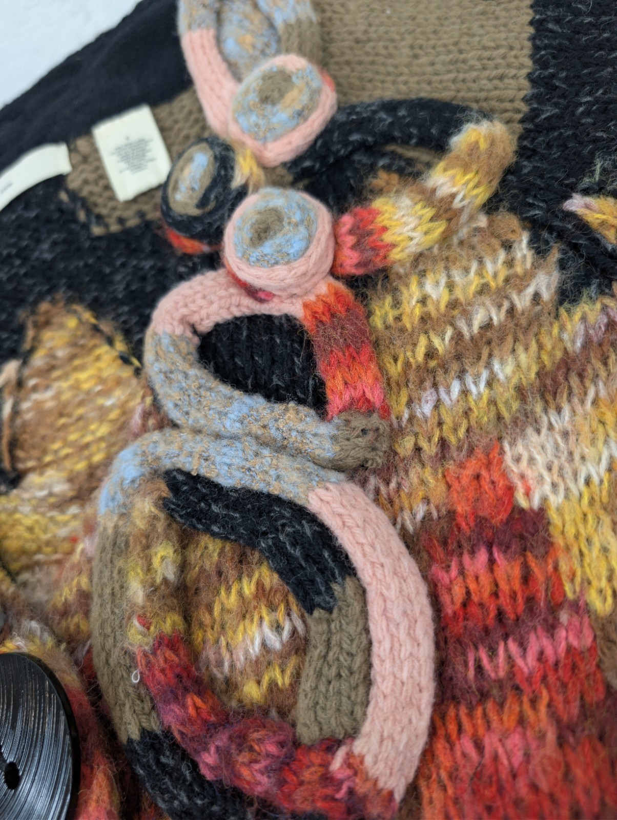 Sleeping On Snow Wool Blend Cardigan Coat S Boho Chunky Knit Anthropologie
