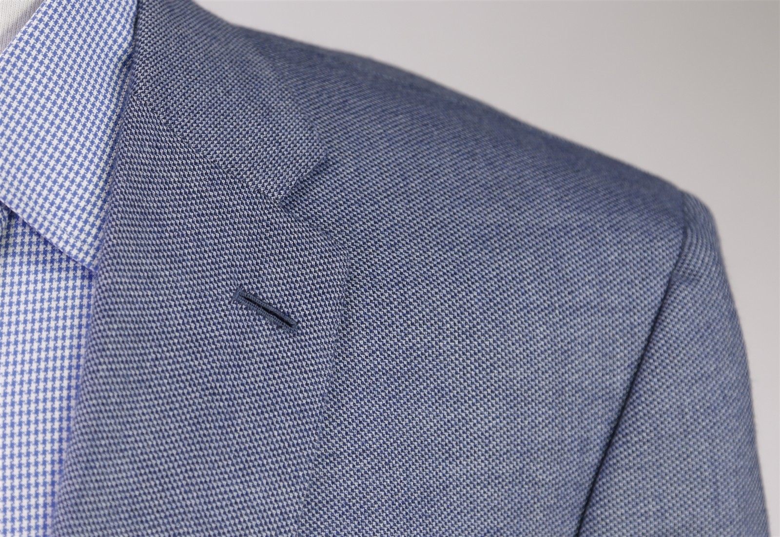Brioni Blue Knit Woven Cashmere Silk 2-Btn Sportcoat Blazer Recent US 44S
