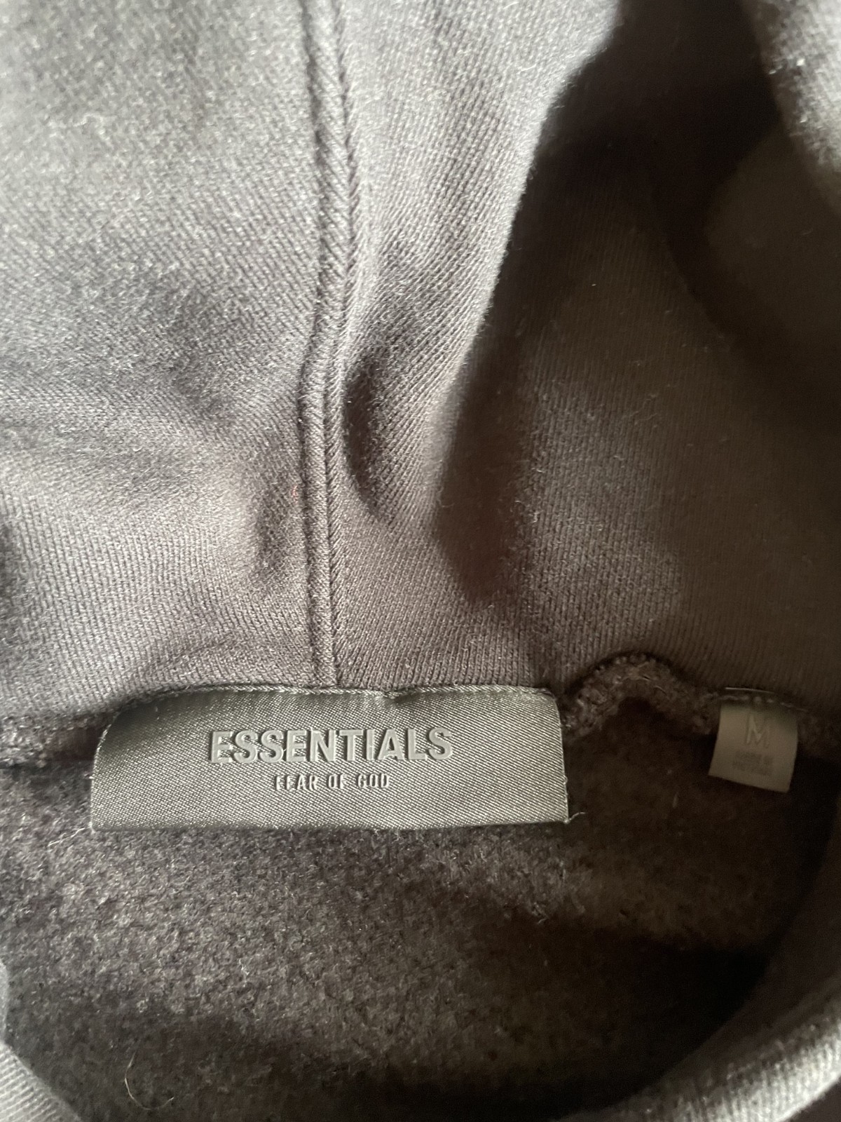 Fear of God Essential Hoodie Stretch Limo Black Size Medium