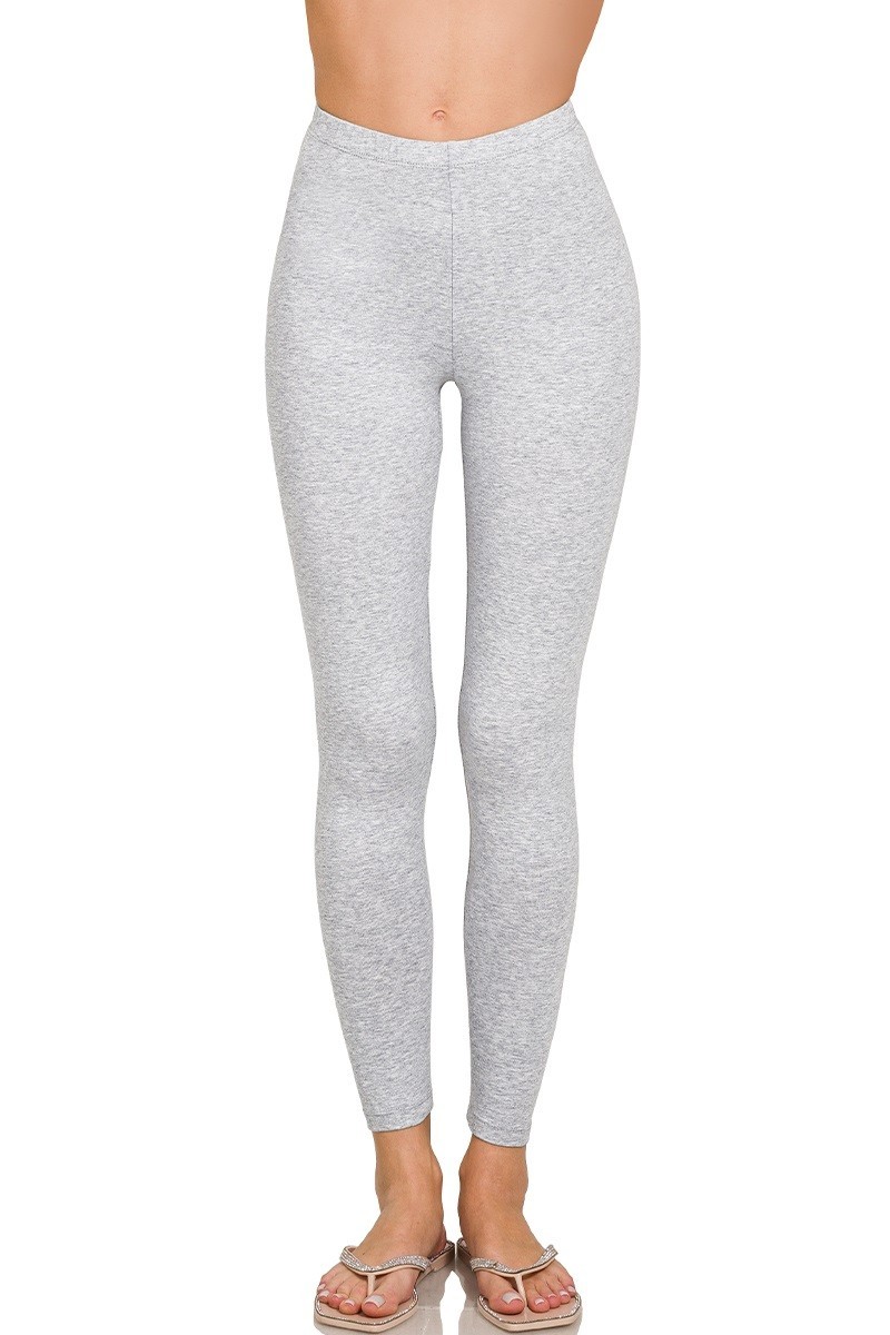 Zenana Premium Cotton Leggings🍯Full Length Workout High Waisted Gym Yoga Pants