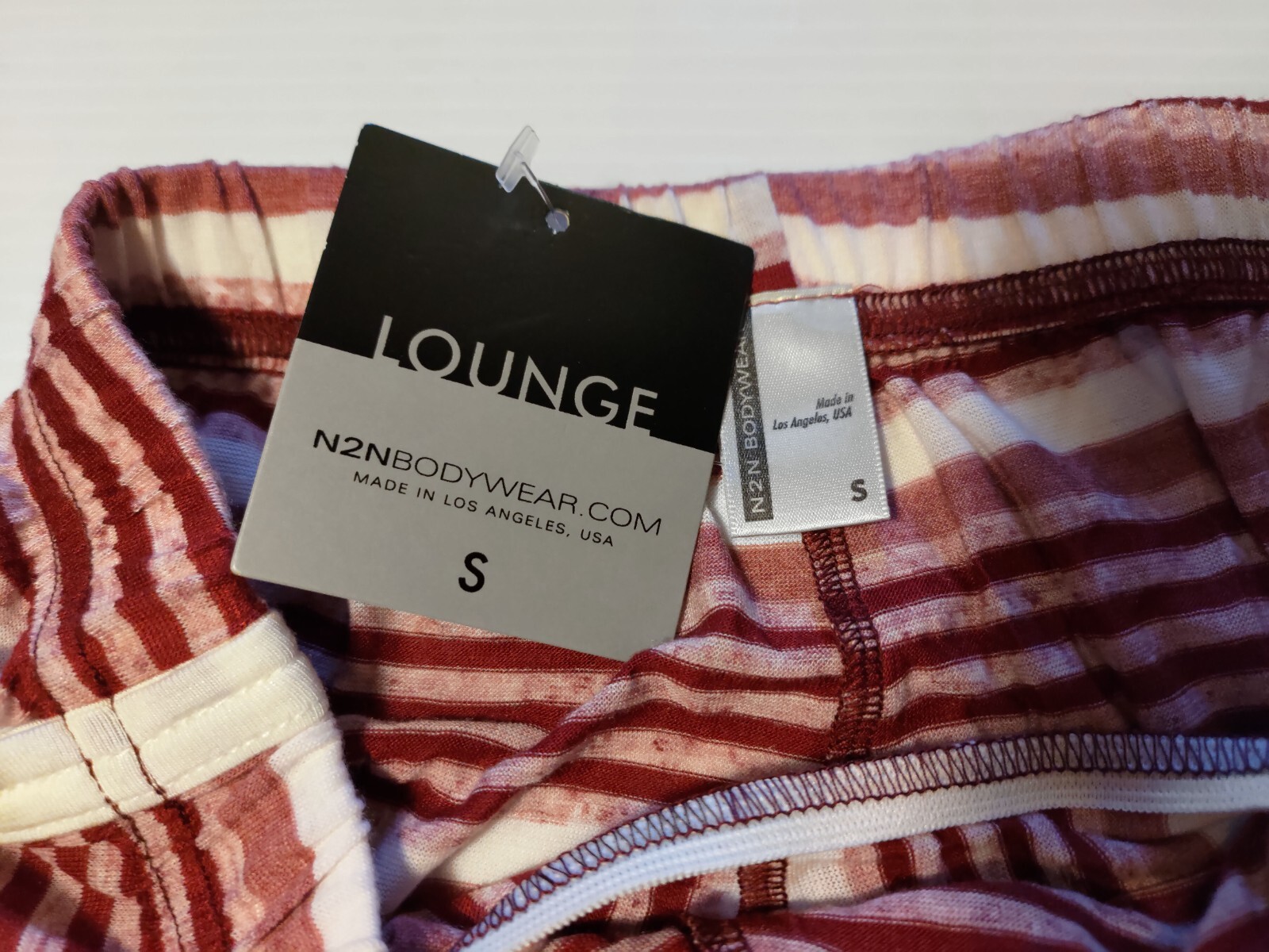 N2N BODYWEAR CAT CITY LOUNGE SPLIT SHORTS. BURGUNDY. SMALL. NWT. RARE 🌈 GAY