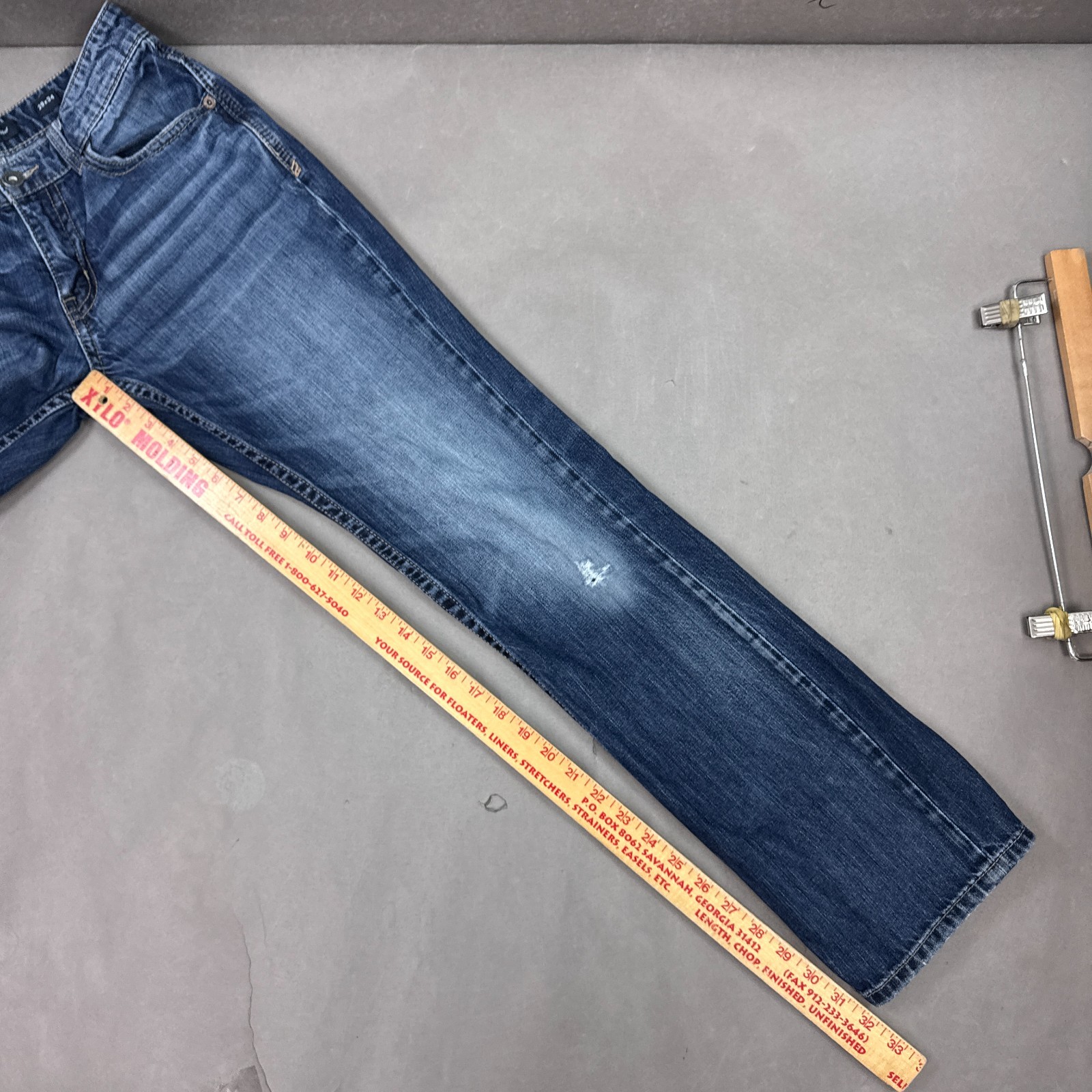 BKE Buckle Jeans Mens 30×32 Blue Jake Denim Pants Faded Washed Out (Tag29x34)