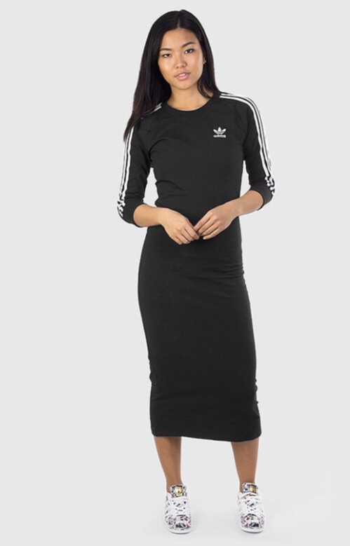adidas women 3 STRIPES DRESS Black Top BK0016