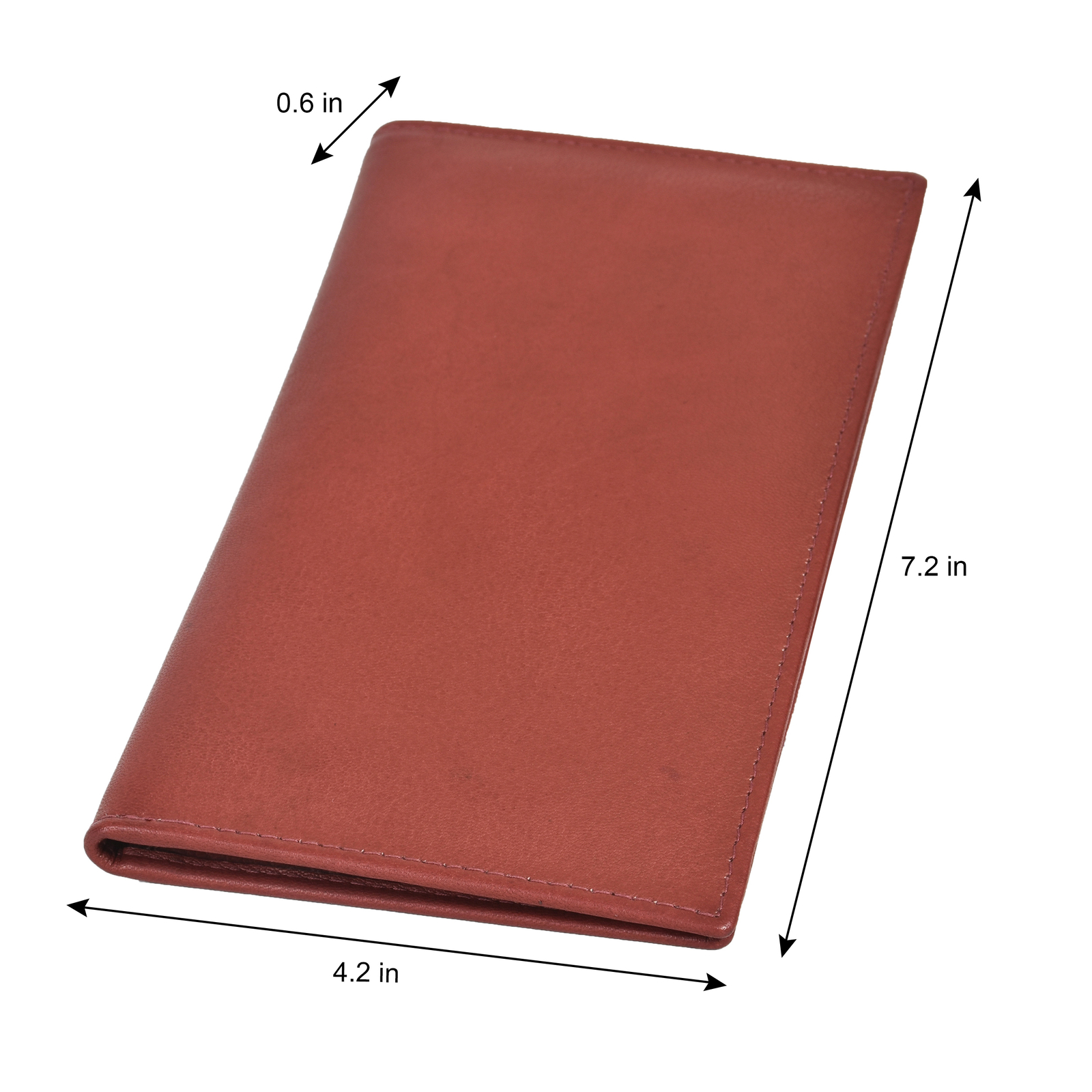 Leatherboss Genuine Leather RFID Blocking Bifold Credit Card Holder, Burgundy