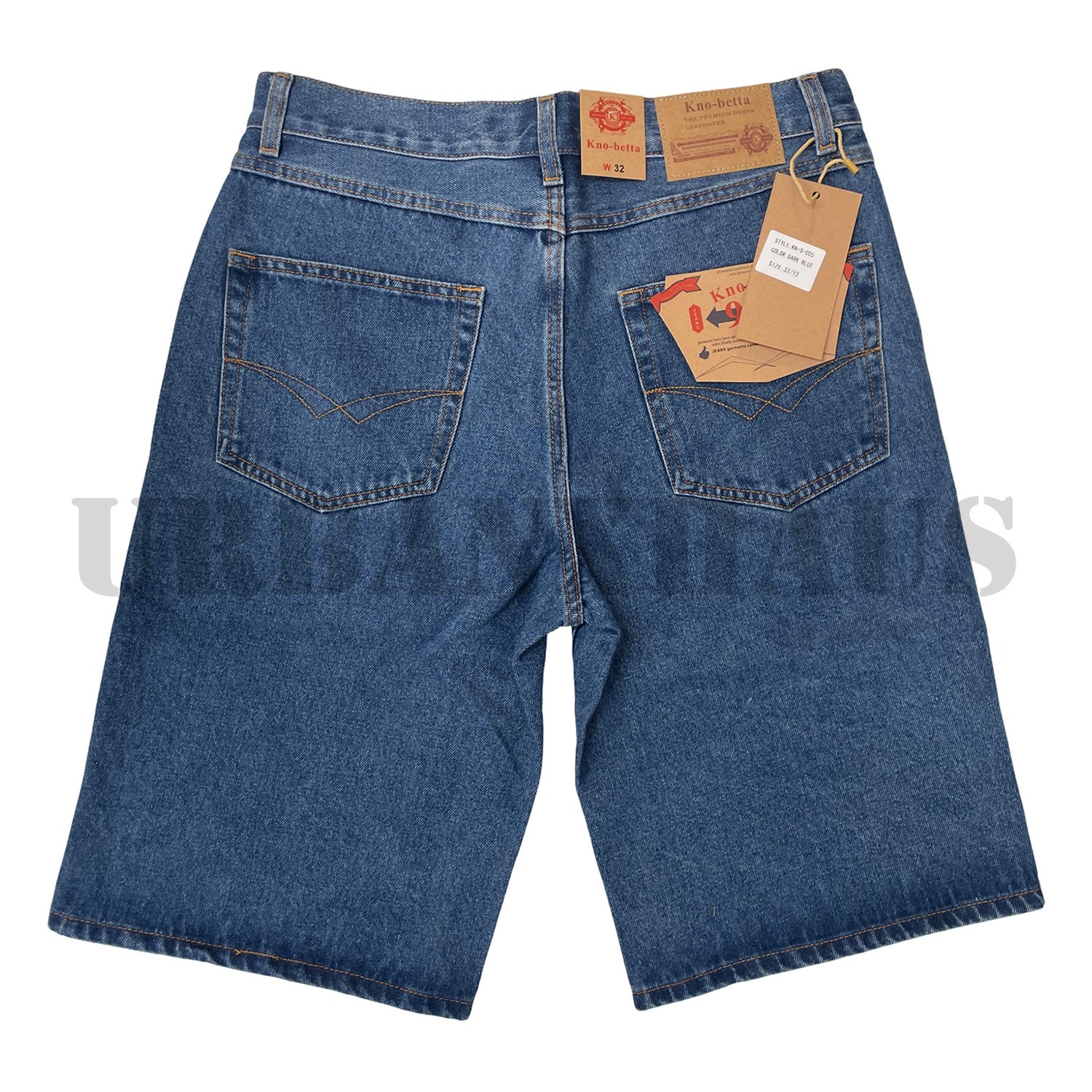 KNO BETTA Men’s Regular Fit Denim Jean Short w/ Benjamin Franklin Print