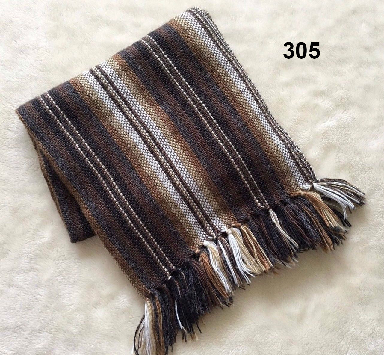 Alpaca Wool Scarf Shawl Handmade Colorful Pashmina Natural fibers /No synthetics