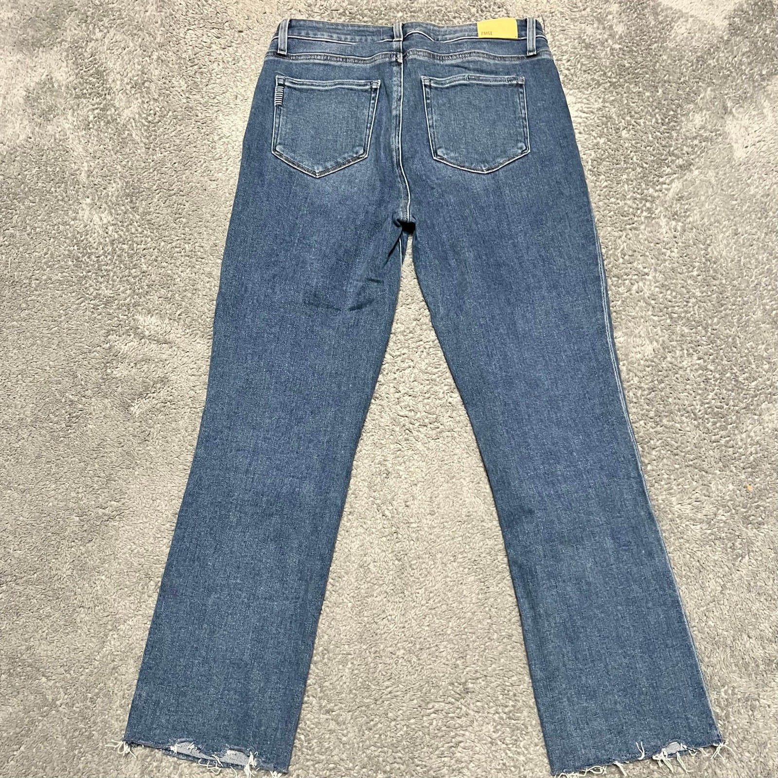 Paige Jeans Womens 31 (32×27.5) Cindy Raw Hem Straight Leg High Rise