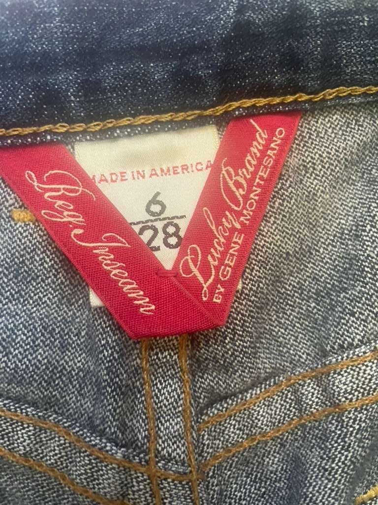 Lucky Brand Men’s Straight Fit Dark Wash Blue Denim Jeans Stretch 5-Pocket