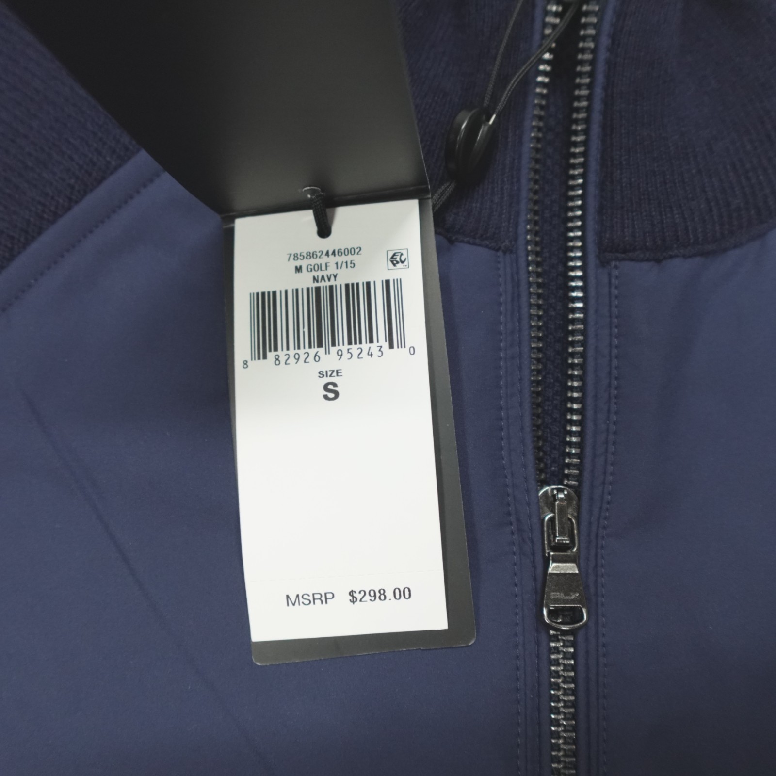 RLX Ralph Lauren Men’s Hybrid Full Zip Sweater Golf Navy Jacket Primaloft $298