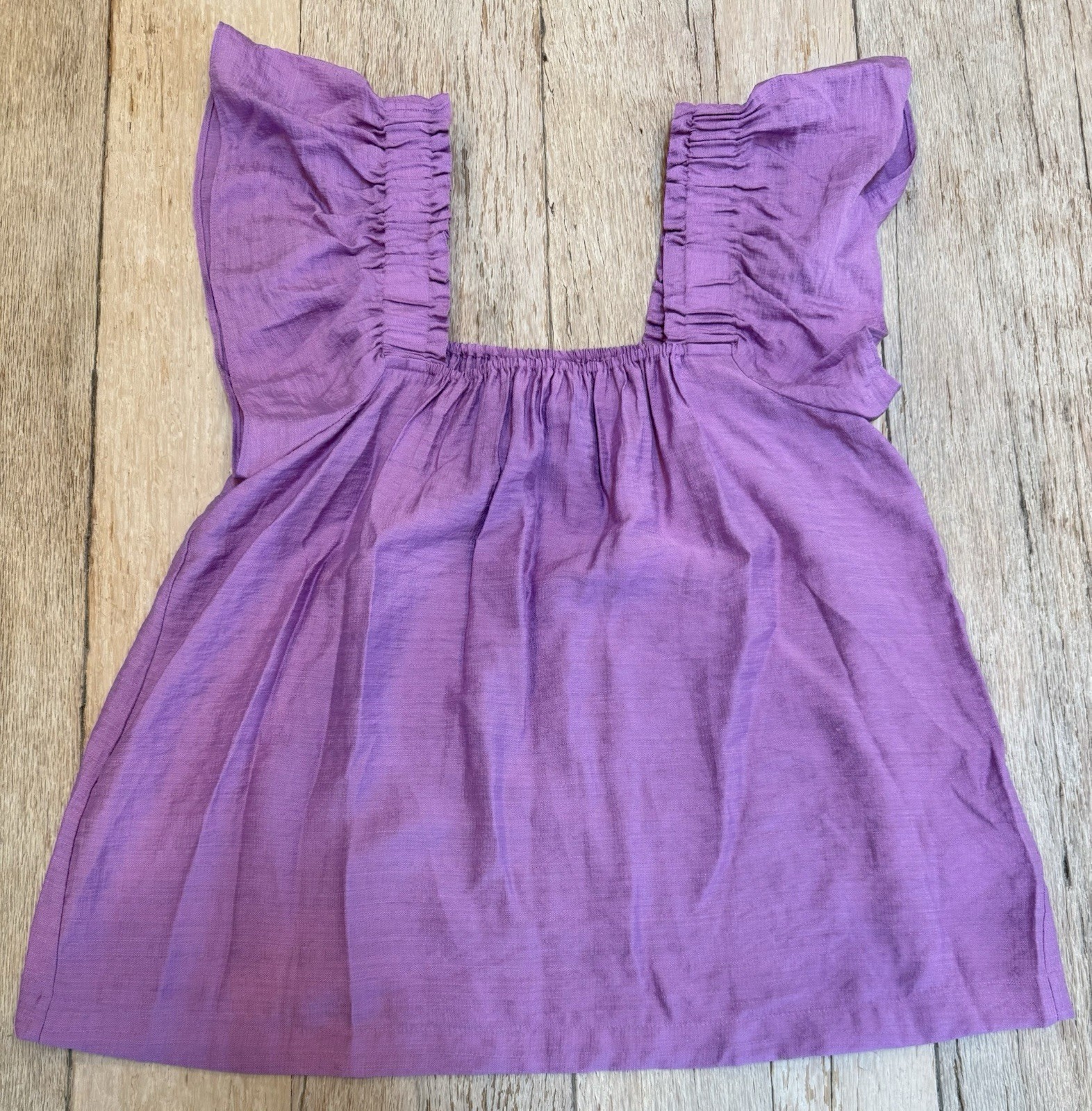 Lilly Pulitzer Caralisa Short Flutter Sleeve Blouse Lilac Purple XXS Extra Small