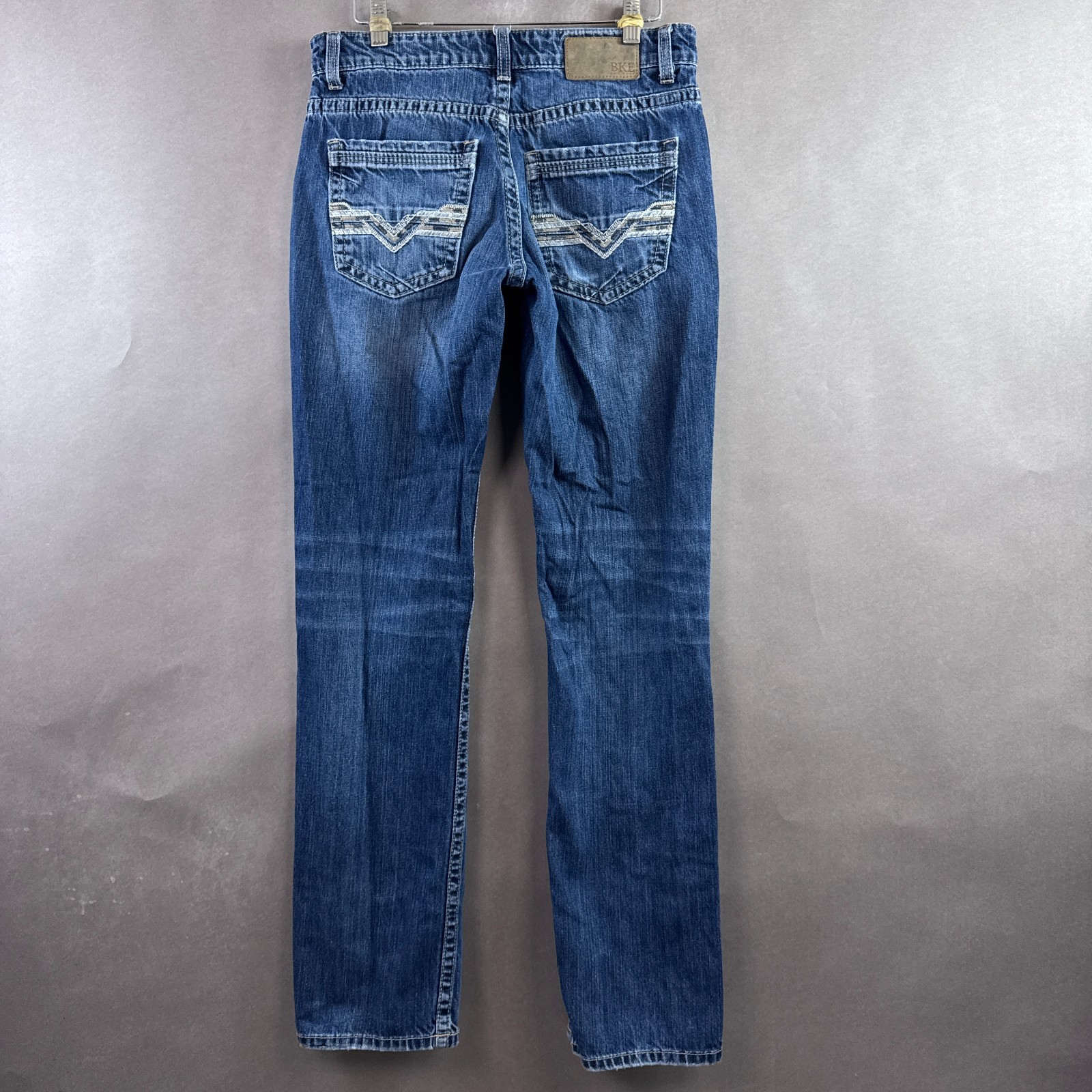 BKE Buckle Jeans Mens 30×32 Blue Jake Denim Pants Faded Washed Out (Tag29x34)