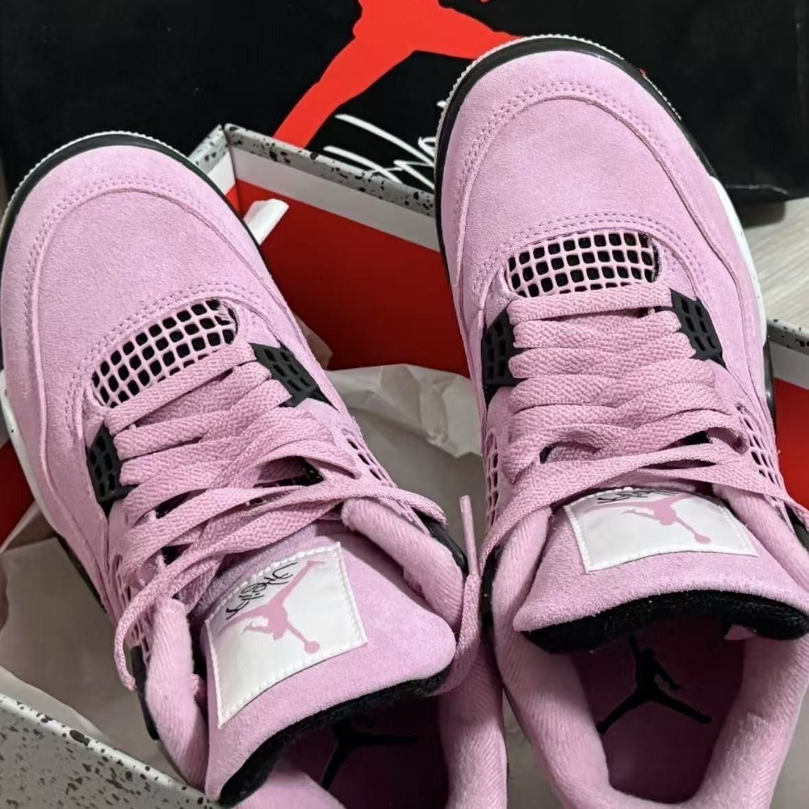 Jordan 4 “Orchid” Retro Mid Top Basketball Shoes Men’s & Women’s Shoes