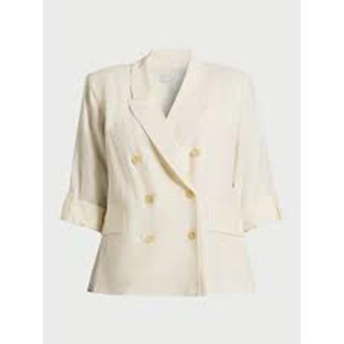 Sofia Jeans Sofia Vergara Blazer Jacket Medium Cream White Roll Tab Sleeve NWT
