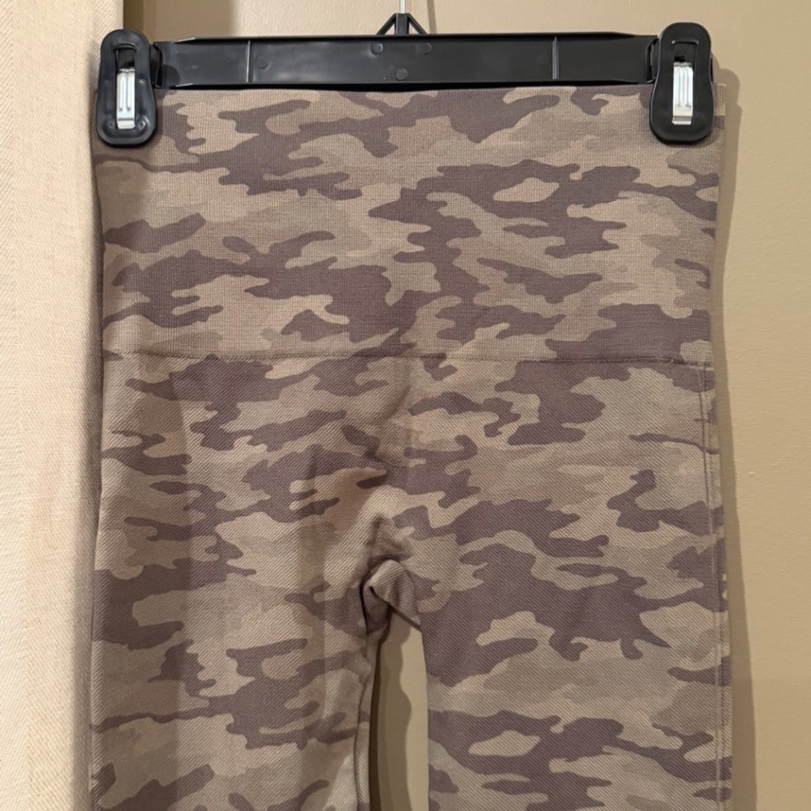 Spanx 2 Pair of Look at Me Now Green & Gray Camo Leggings, Size Small