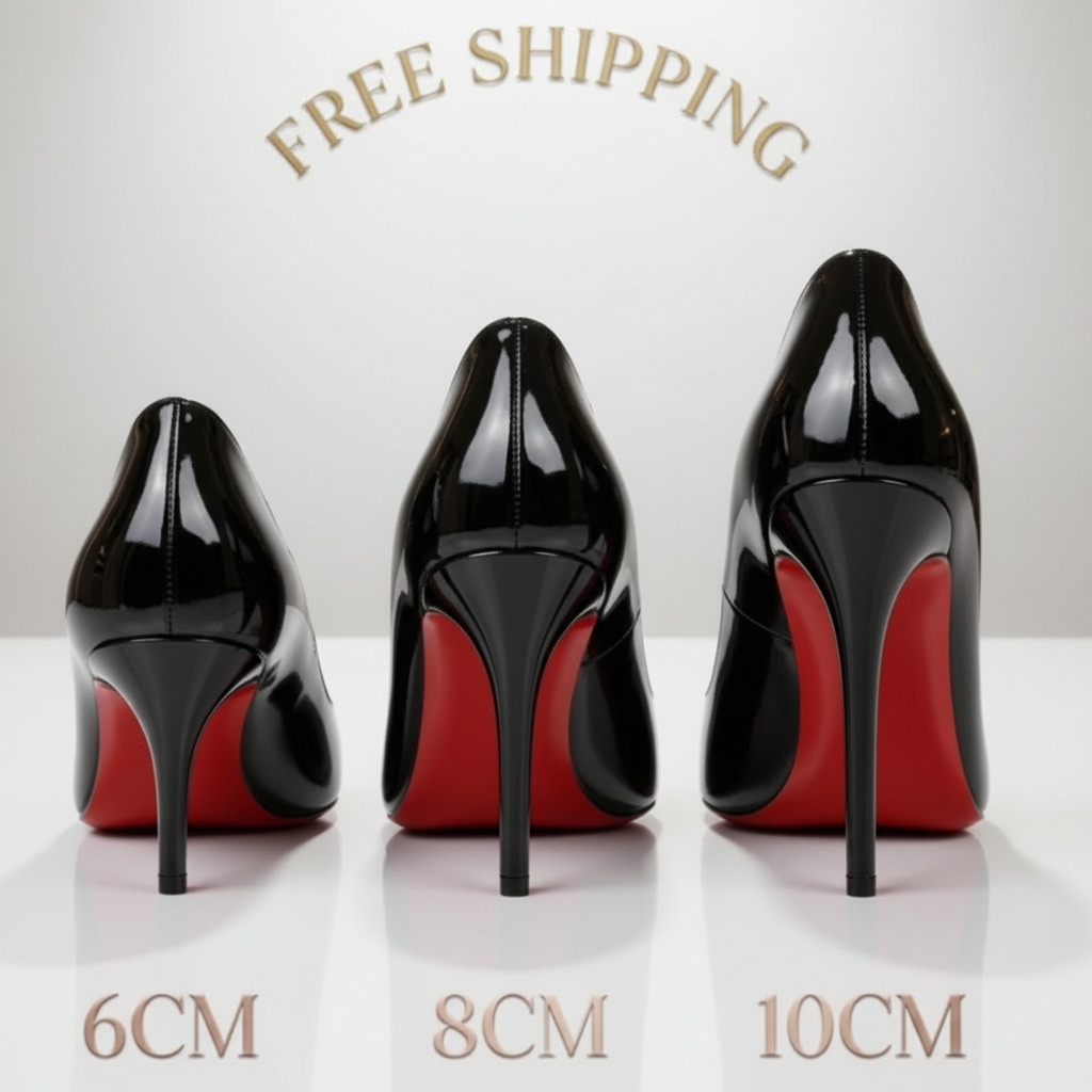 Sexy Red Bottom Women High Heels Classic Ladies Pumps Pointed Toe Stiletto Shoes