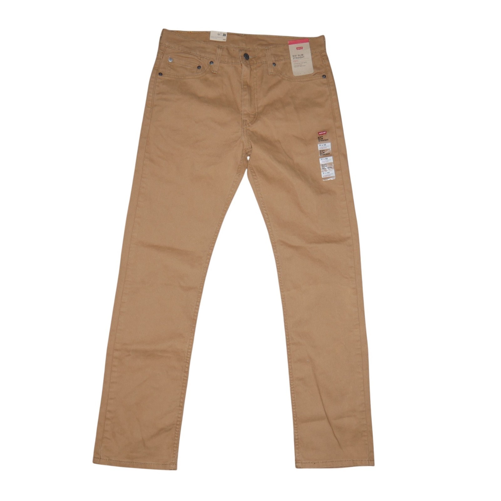 Levi’s 513 Mens Size 31X30 Slim Straight Jeans Caraway Brown Stretch Twill NWT