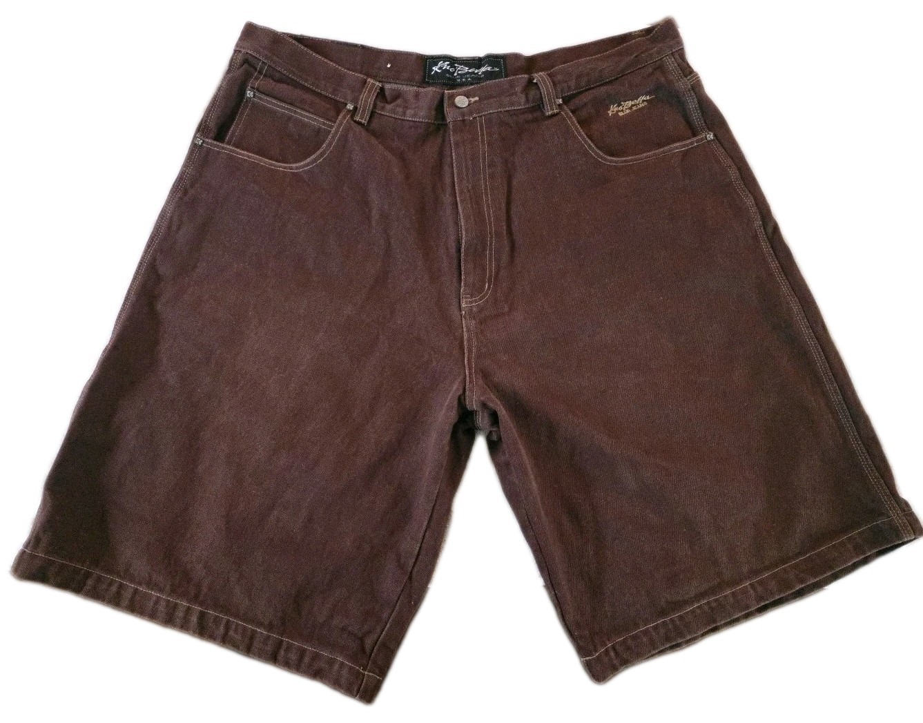 VTG KNO Betta Blue Jeans USA Shorts Y2K Denim 100% Cotton Brown Men’s Size 44