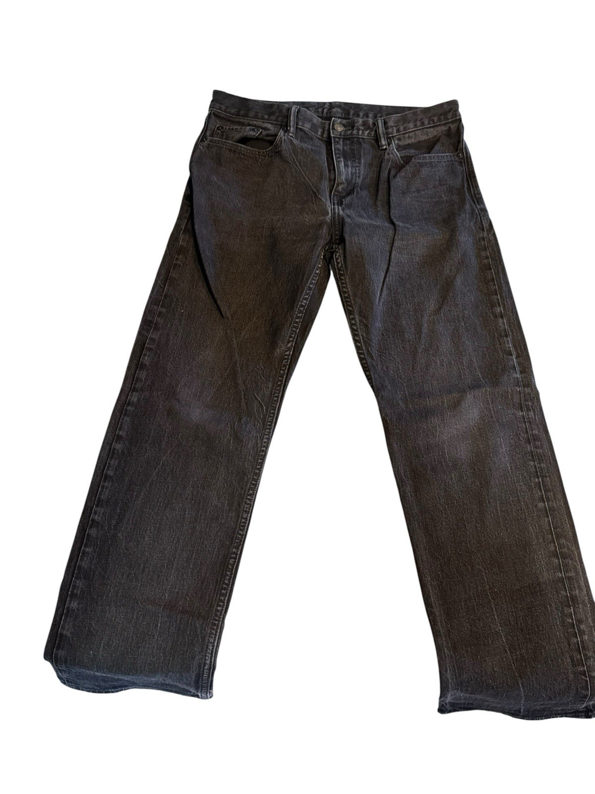 Banana Republic Men’s Straight Fit Black Dark Wash Stretch Denim Jeans