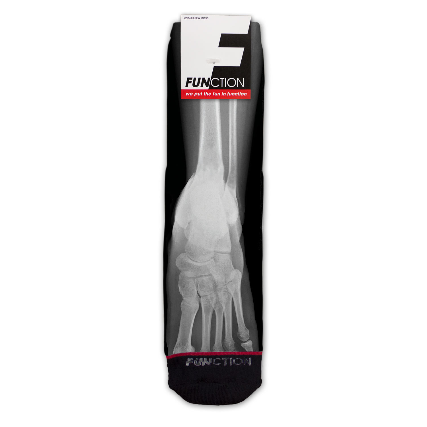 Function – X-Ray Foot Fashion Sock novelty bones broken foot leg funny crazy