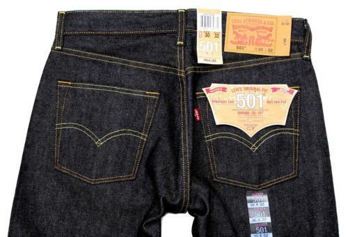 Levi’s 501 Men’s Straight Leg Shrink To Fit Button Fly Black Jeans 501-0226