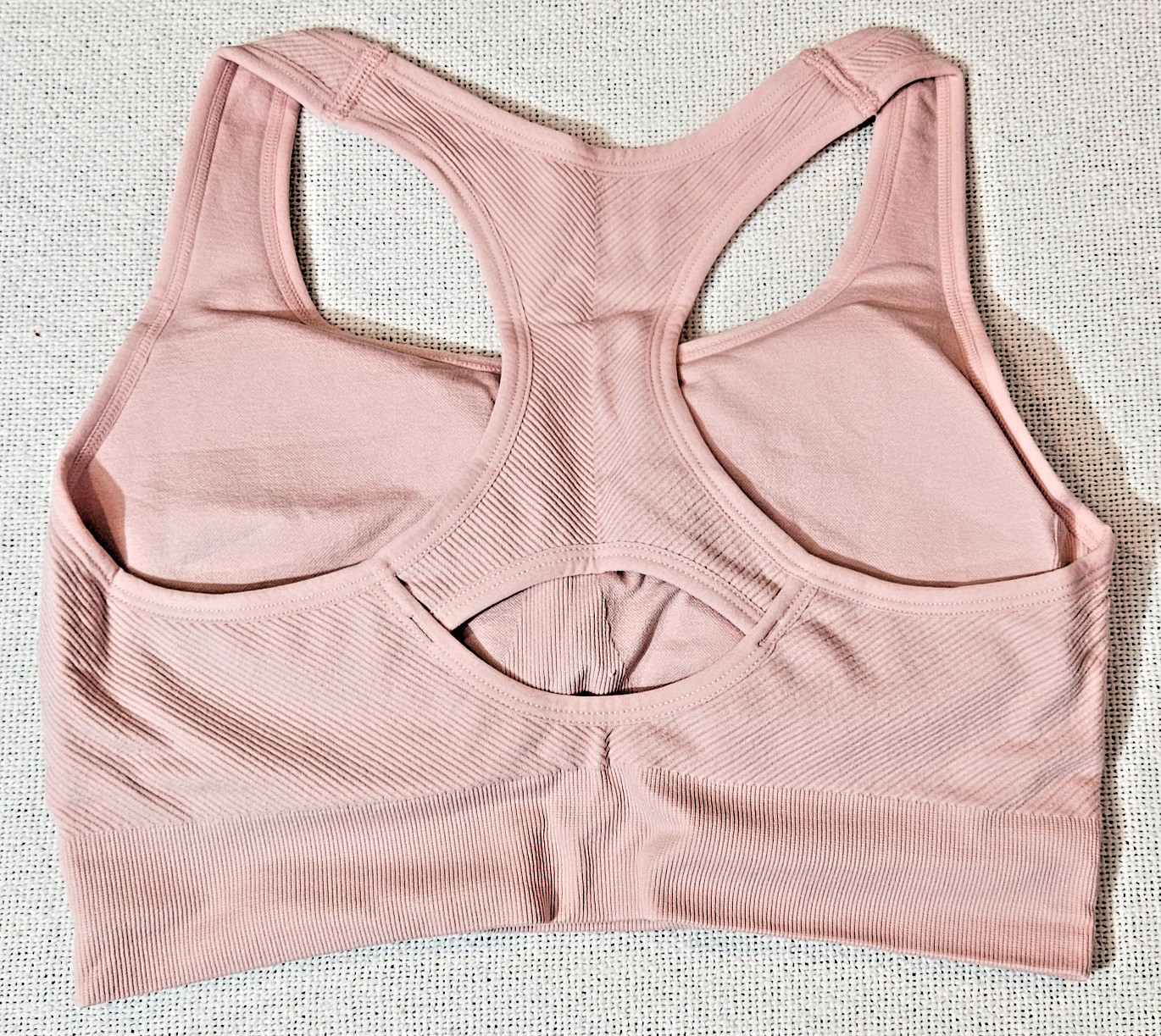 Bra Pink Racerback Sports Bra Wicking Machine Wash Women’s L By Members Mark