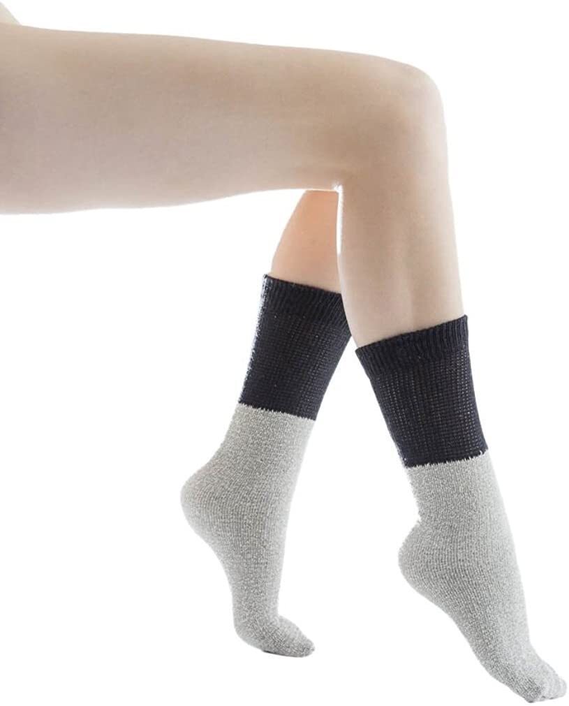 12 Units of SOCKSNBULK Mens Diabetic Neuropathy Edema Marled Crew Socks –