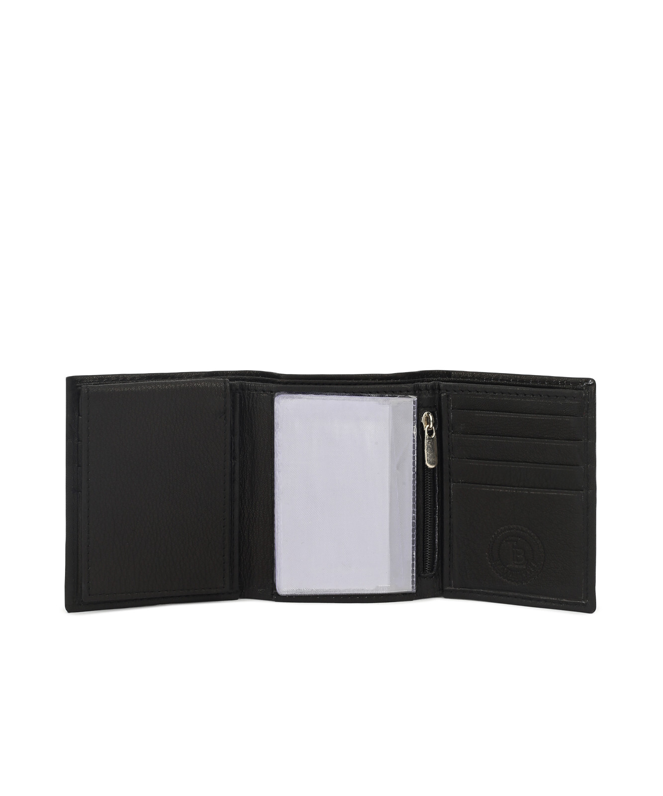 Leatherboss Men’s Genuine Leather RFID-Blocking Trifold Wallet Black