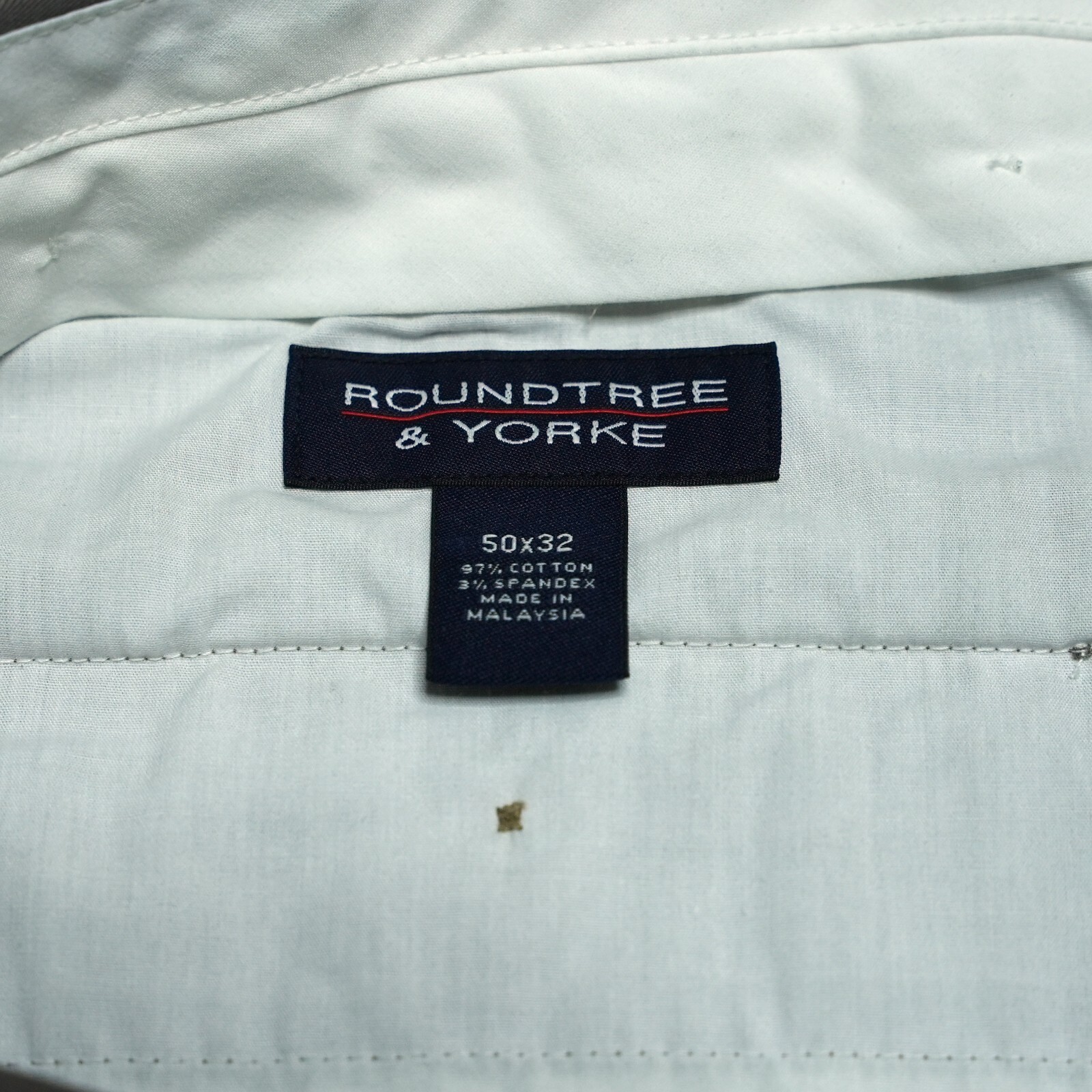 Roundtree & Yorke TravelSmart Pants 50×32 Beige Non Iron Stretch Pleated NWT