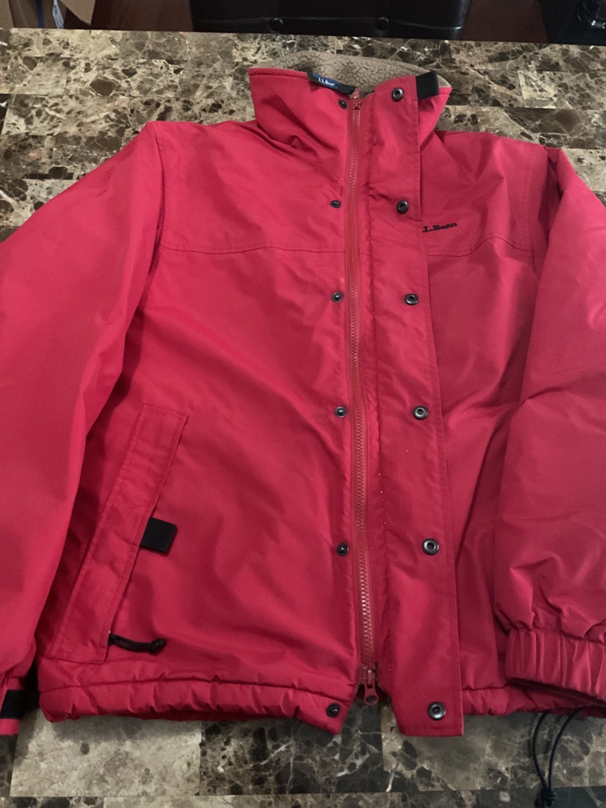 MENS Vintage Eddie Bauer Nylon Polyester red jacket Size Small Gore-Tex polartec