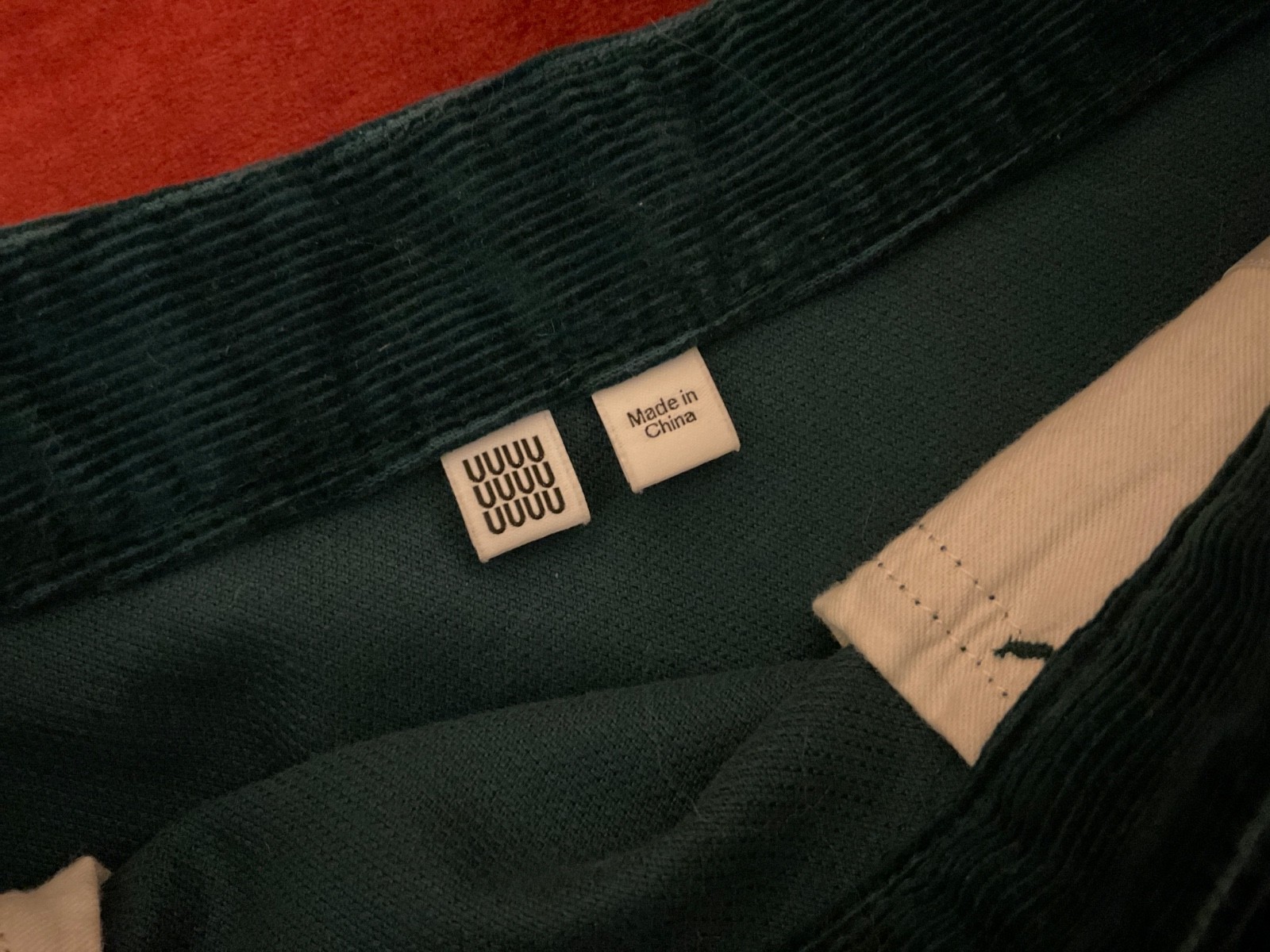 Uniqlo U corduroy midi A-line skirt 26in /fits 24-25in excellent turquoise green