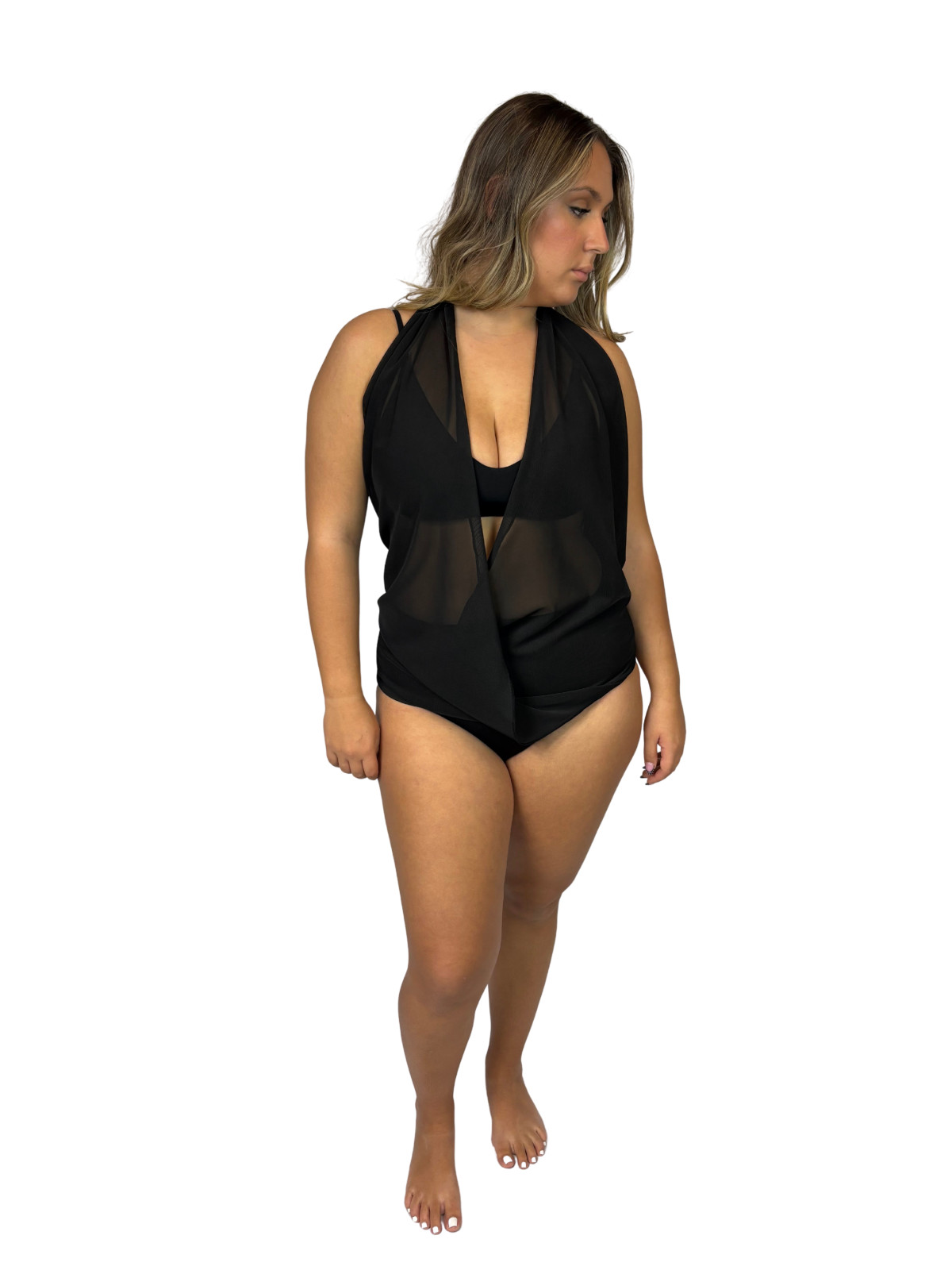 inkaWrap by Inka Resort: MULTIFUNCTIONAL SWIM COVER UP – BLACK – Size 1: XS/L