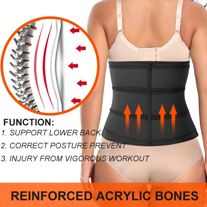 Women Waist Trainer Cincher Trimmer Belt Sauna Sweat Weight Loss Body Shaper Hot