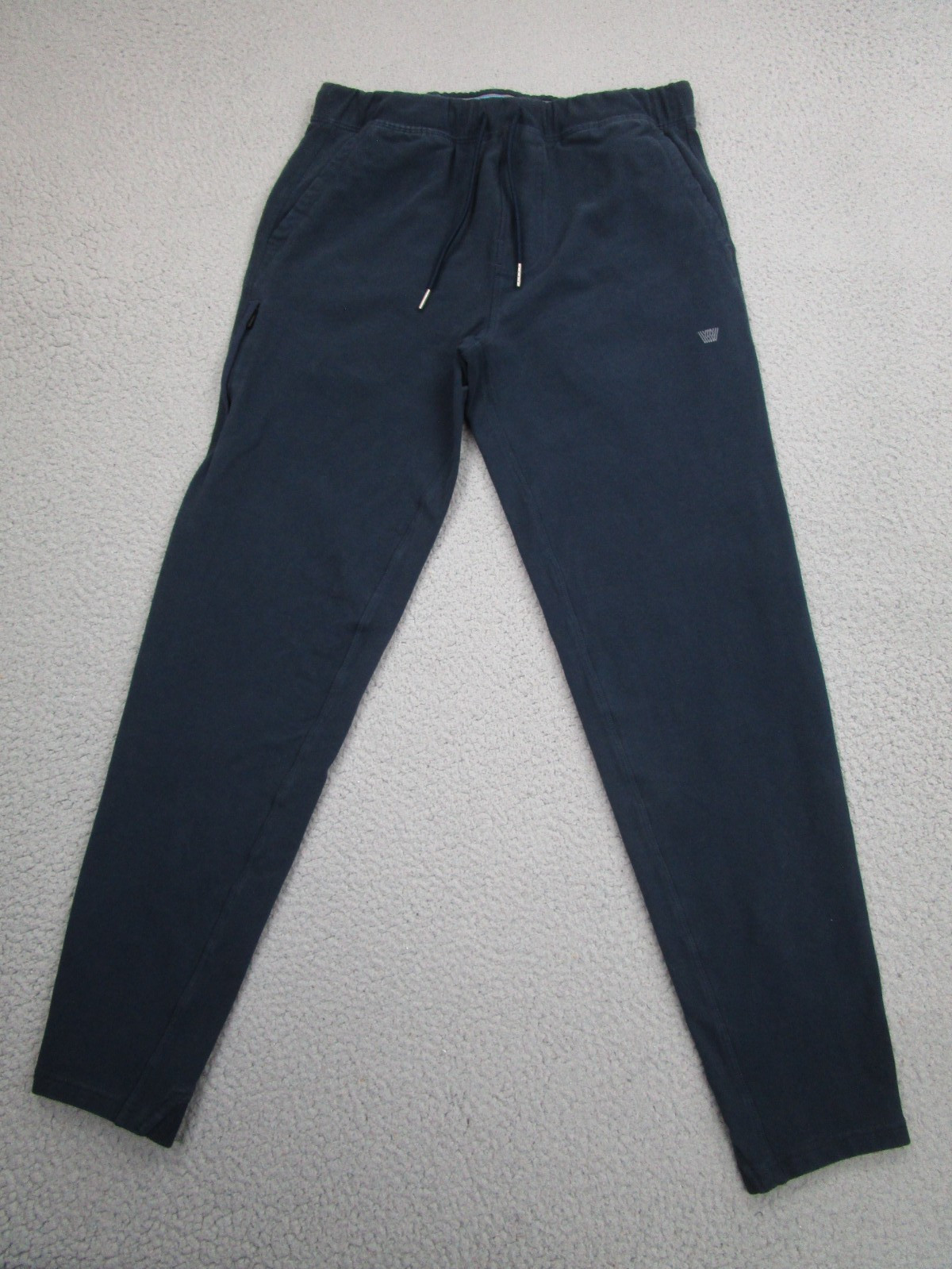 Mack Weldon Mens M Tall Pants Ace Jogger Sweatpants Blue Daily Wear Zip Pocket