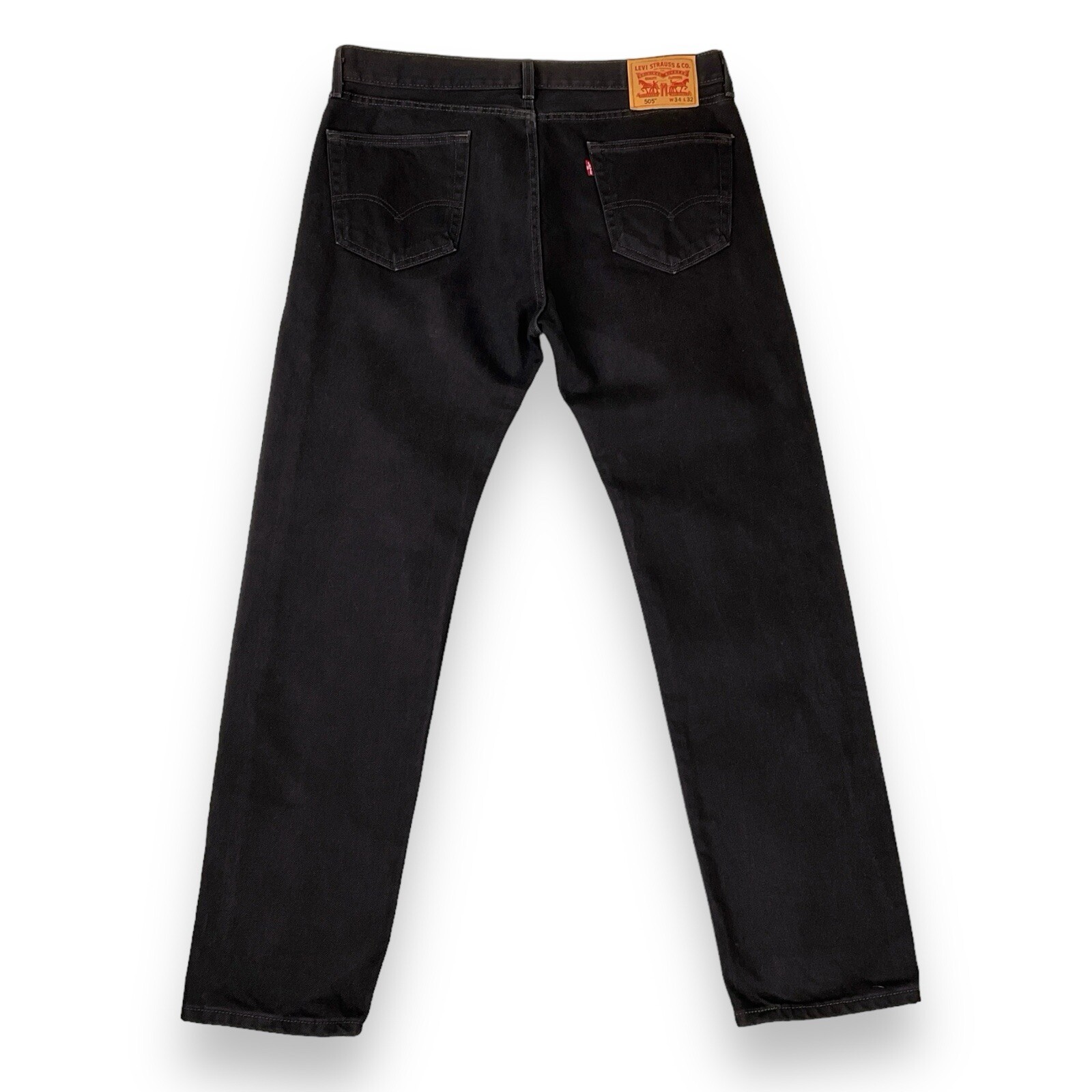 Levis Jeans Men 34×32 (ACTUAL 36×32) Black Regular Straight Cotton EUC