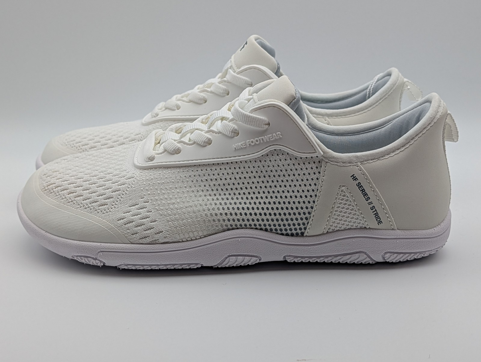 Hike Footwear W9/9.5 M7/7.5 EU40 HF Stride Barefoot Walking Shoes Sneakers White