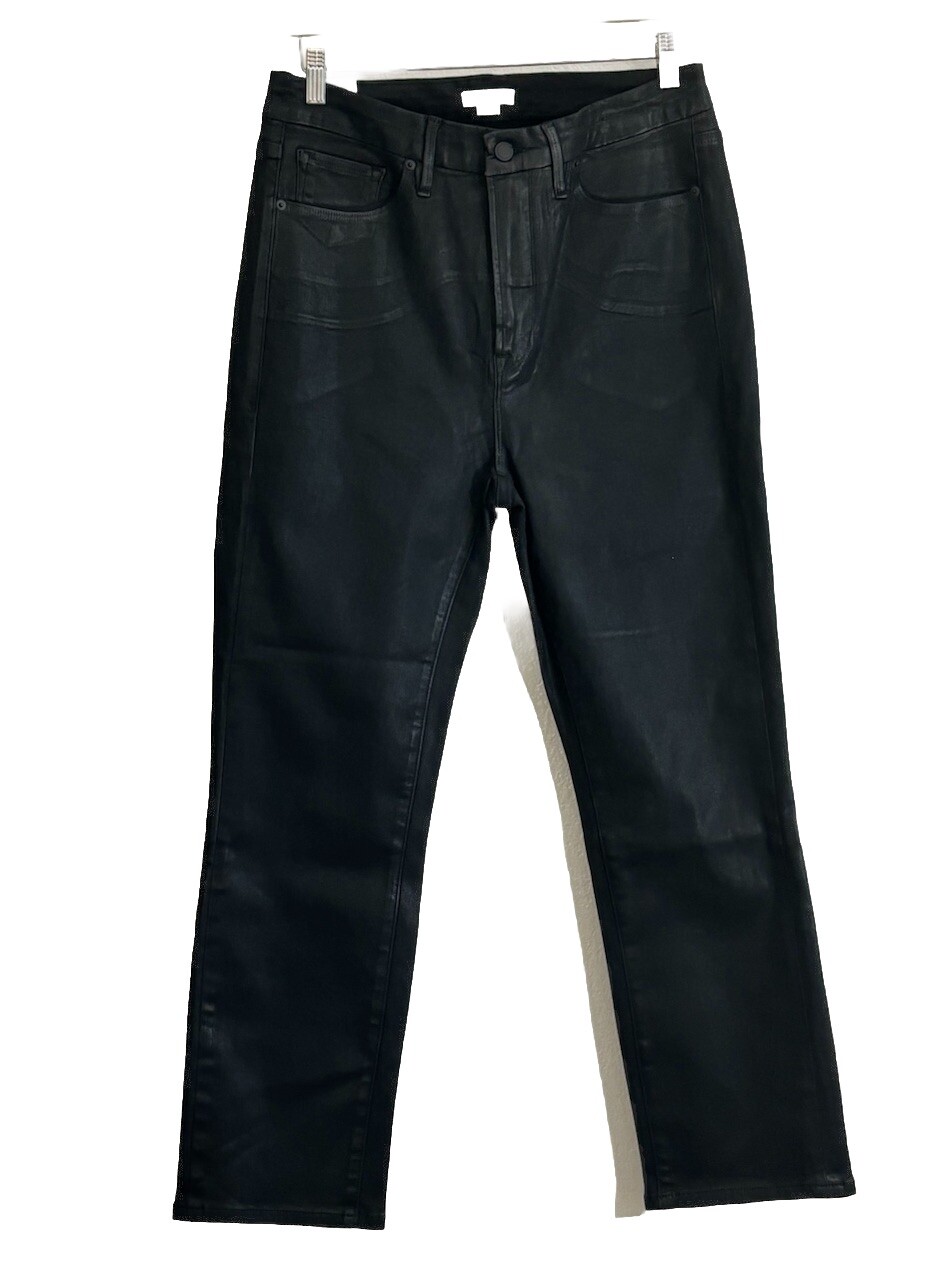 Good American Woman Coated Straight Jeans Size: 15