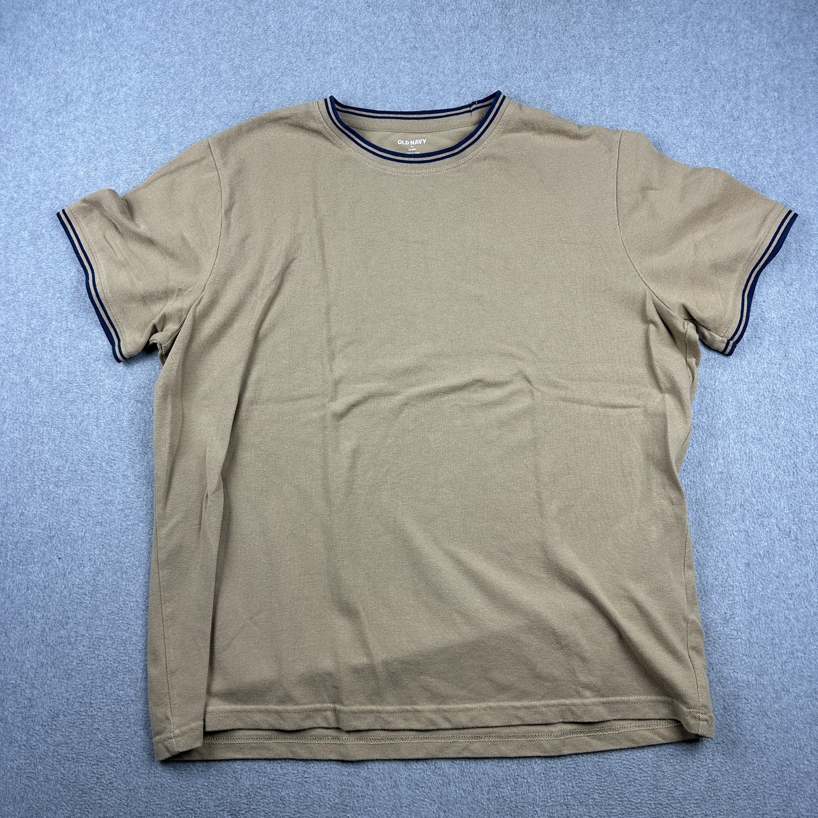 Old Navy Shirt Mens XL Tan Performance Go-Dry Athletic Crewneck Tee Cotton Blend