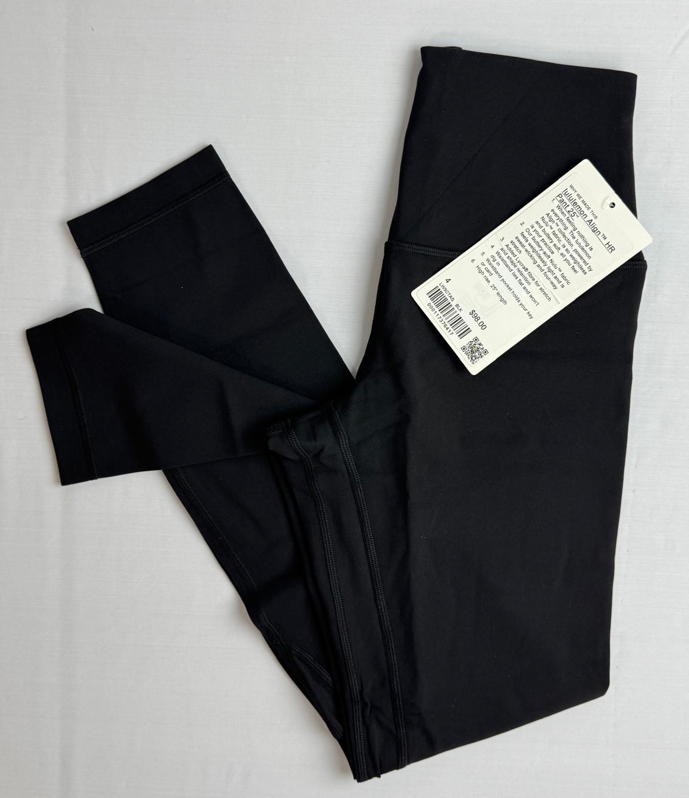 NWT Align™ High-Rise Pant 25″ Black Size 4. lululemon