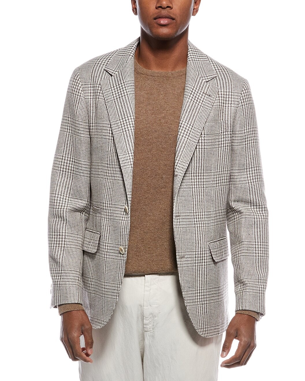 BRUNELLO CUCINELLI MEN’S PLAID DECONSTRUCTED BLAZER MSRP $5395